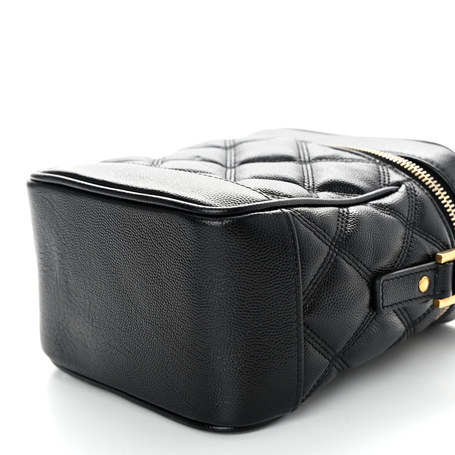 Saint Laurent Grain de Poudre Quilted 80's Vanity Bag Black 9 of 9