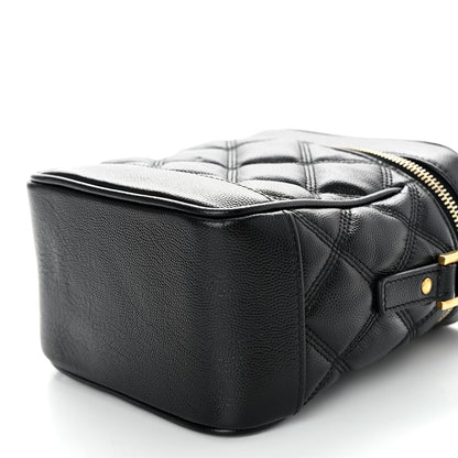 Saint Laurent Grain de Poudre Quilted 80's Vanity Bag Black 9 of 9