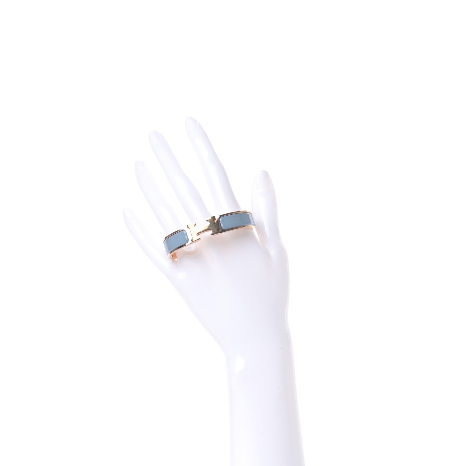 Hermes Enamel Narrow Clic Clac H Bracelet PM Aigue Marine 2 of 4