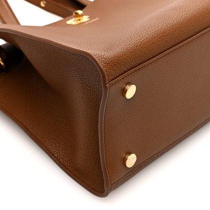 Burberry Grainy Calfskin Nova Check Small Cotswolds Tote Hazel 8 of 9