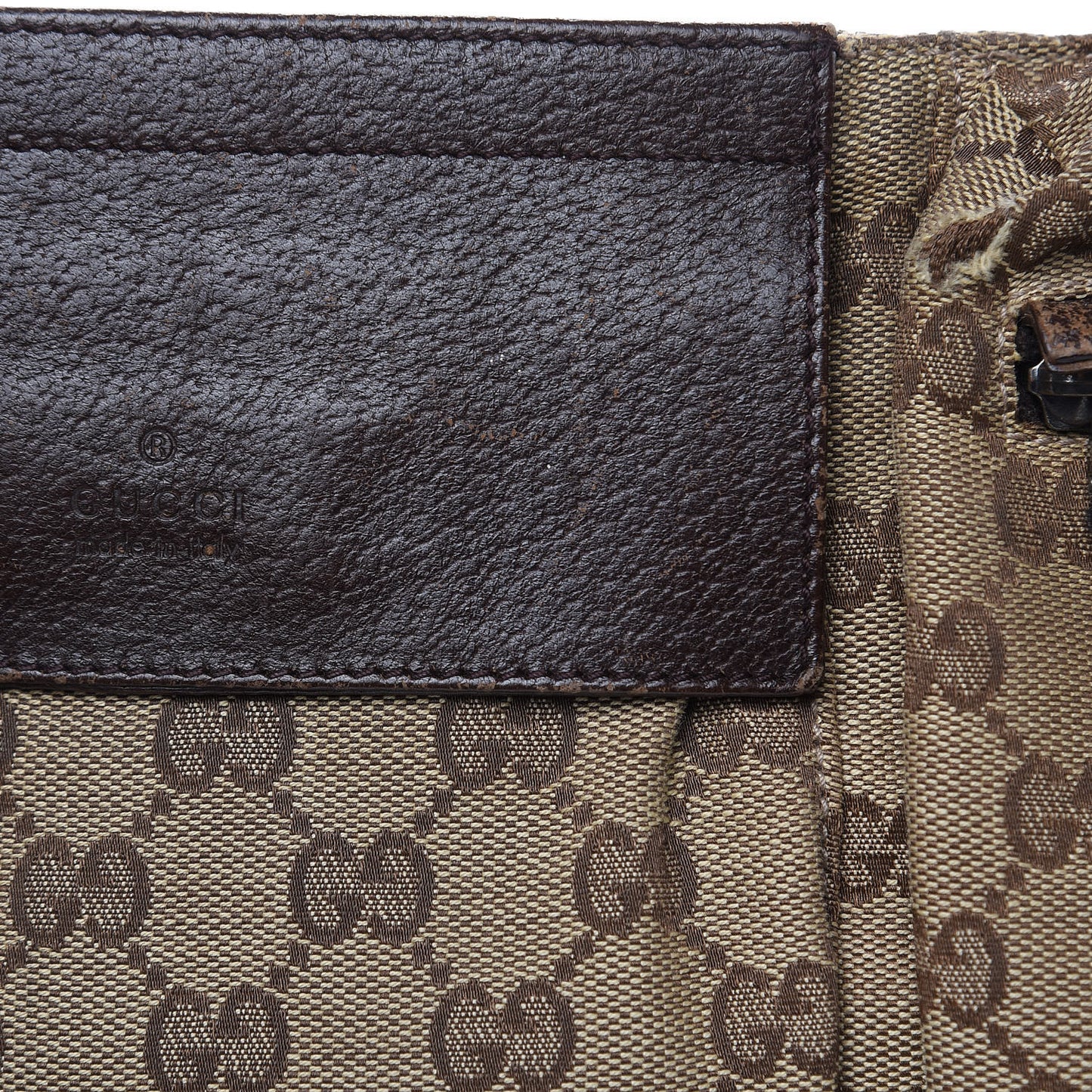Monogram Web Belt Bag Dark Brown