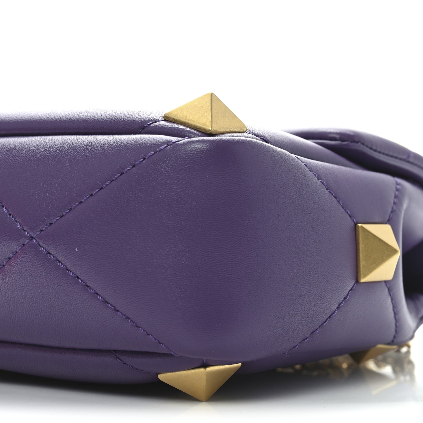 Nappa Medium Roman Stud Shoulder Bag Indian Violet