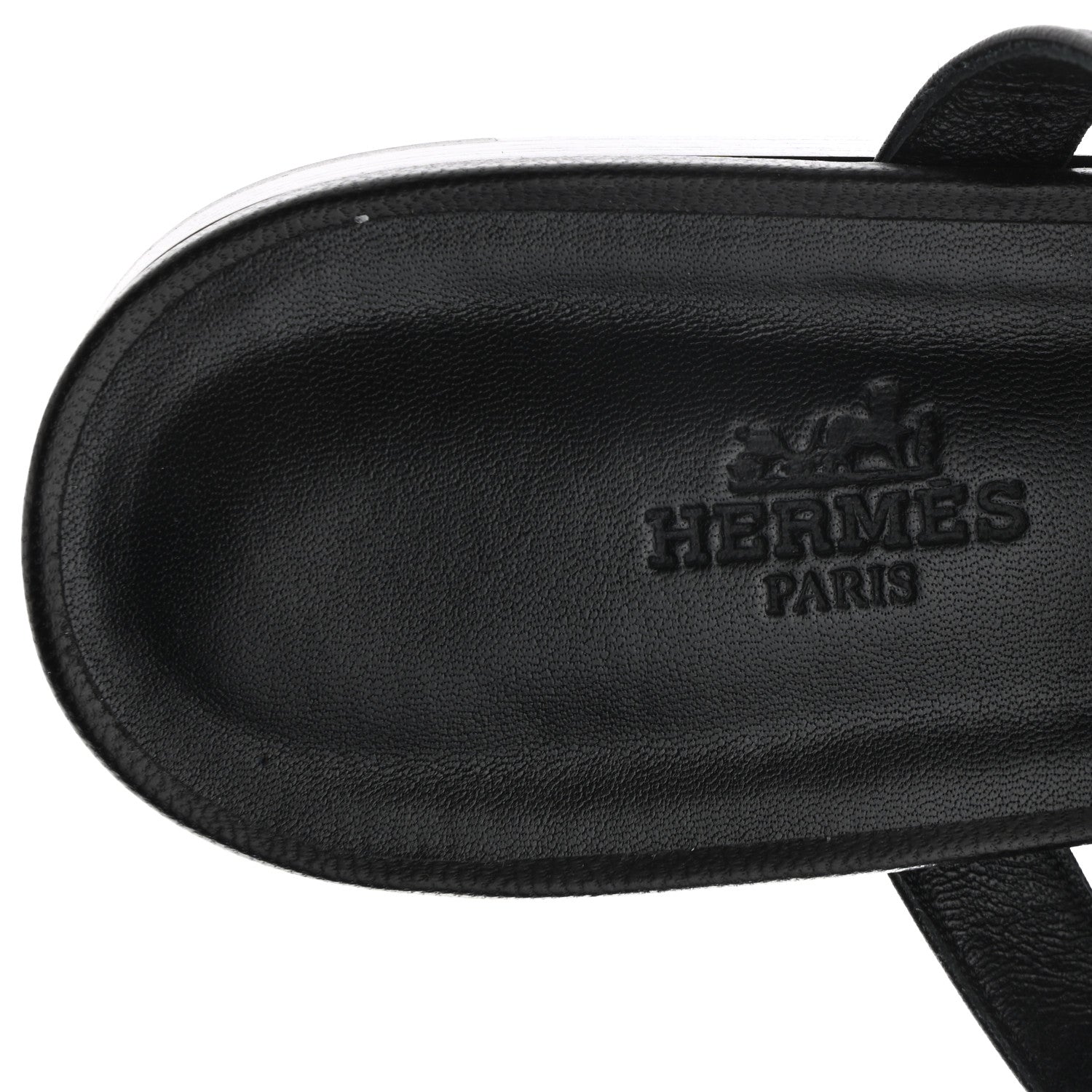 Hermes Nappa Amalfi Sandals 40 Black Gris Argente 7 of 8
