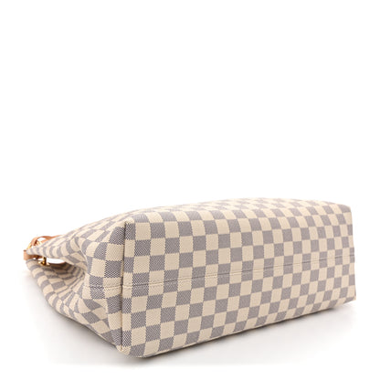 Louis Vuitton Damier Azur Graceful MM Rose Ballerine 4 of 10