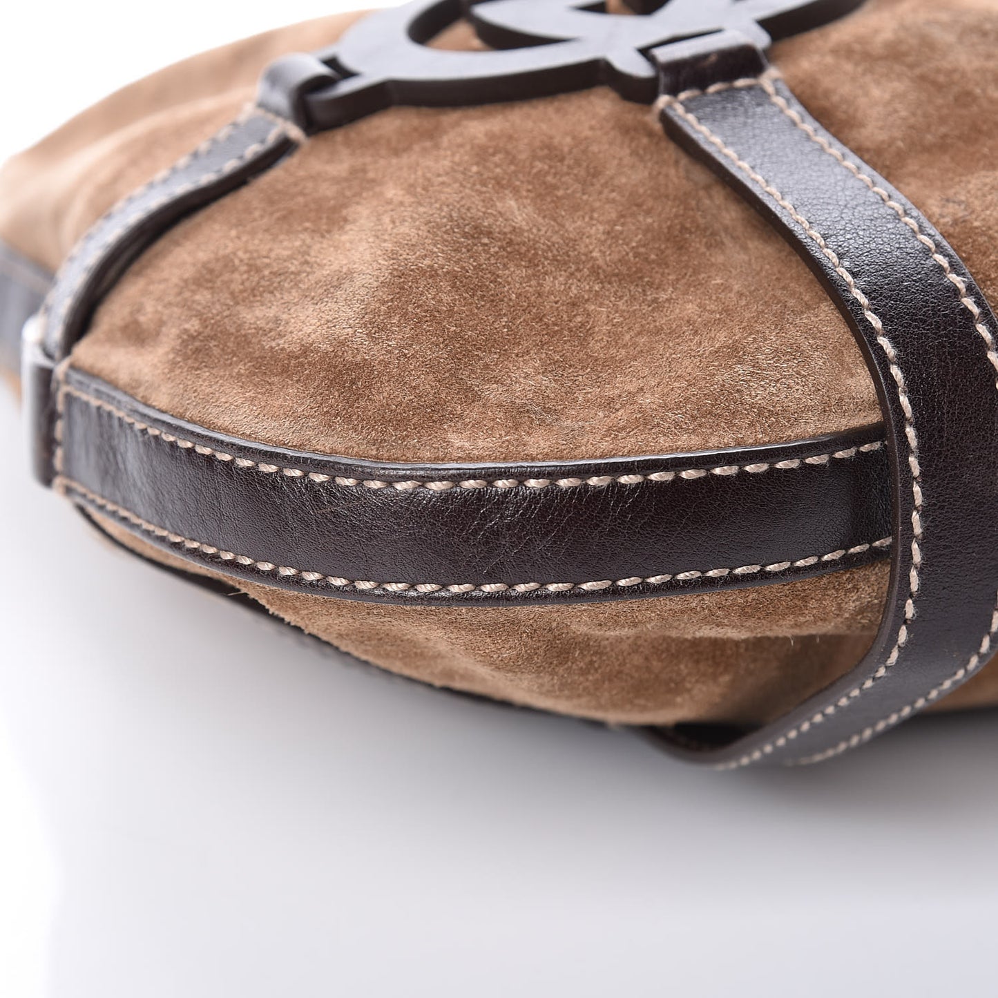 Calfskin Suede GG Royal Hobo Dark Brown