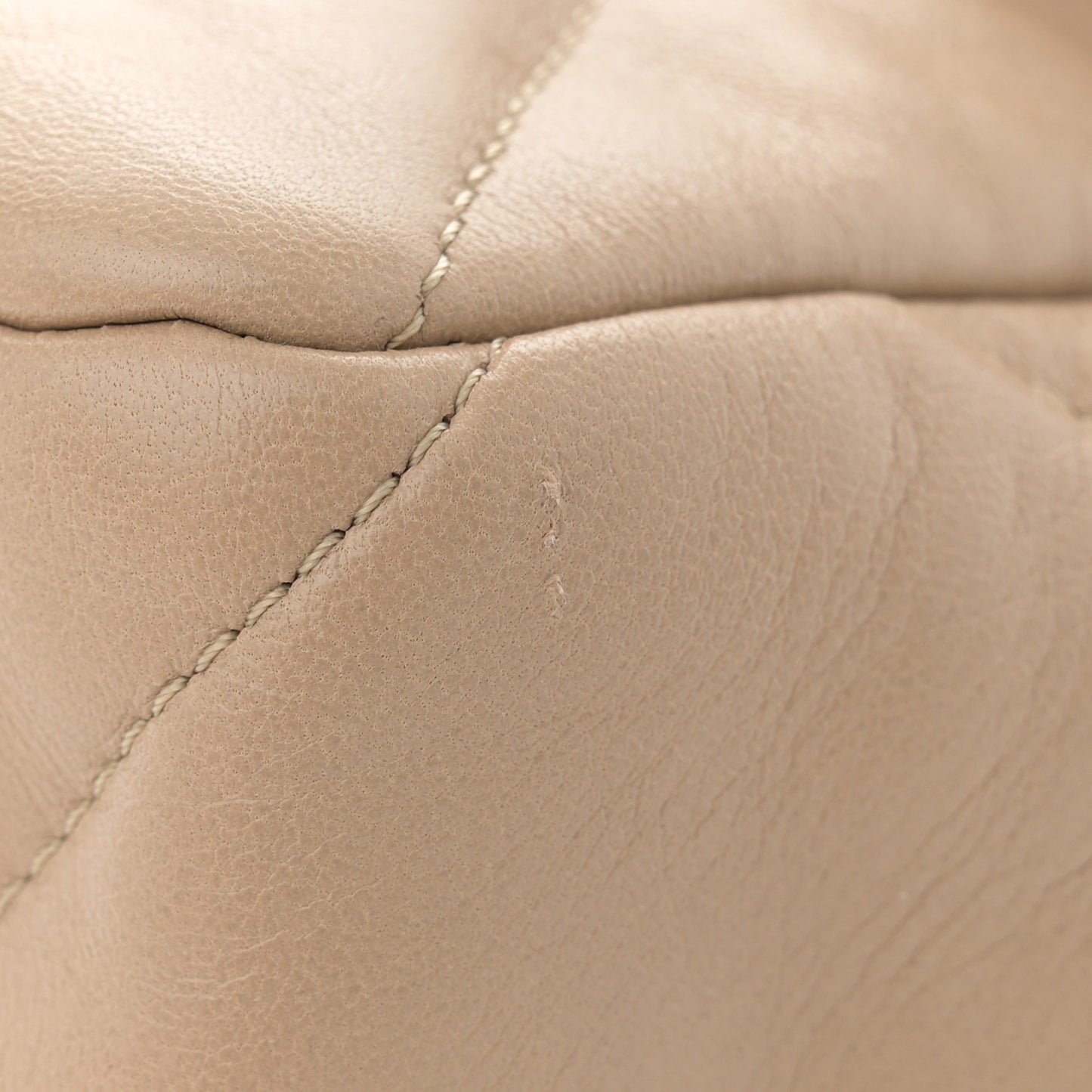 Lambskin Quilted Large Chanel 19 Flap Dark Beige