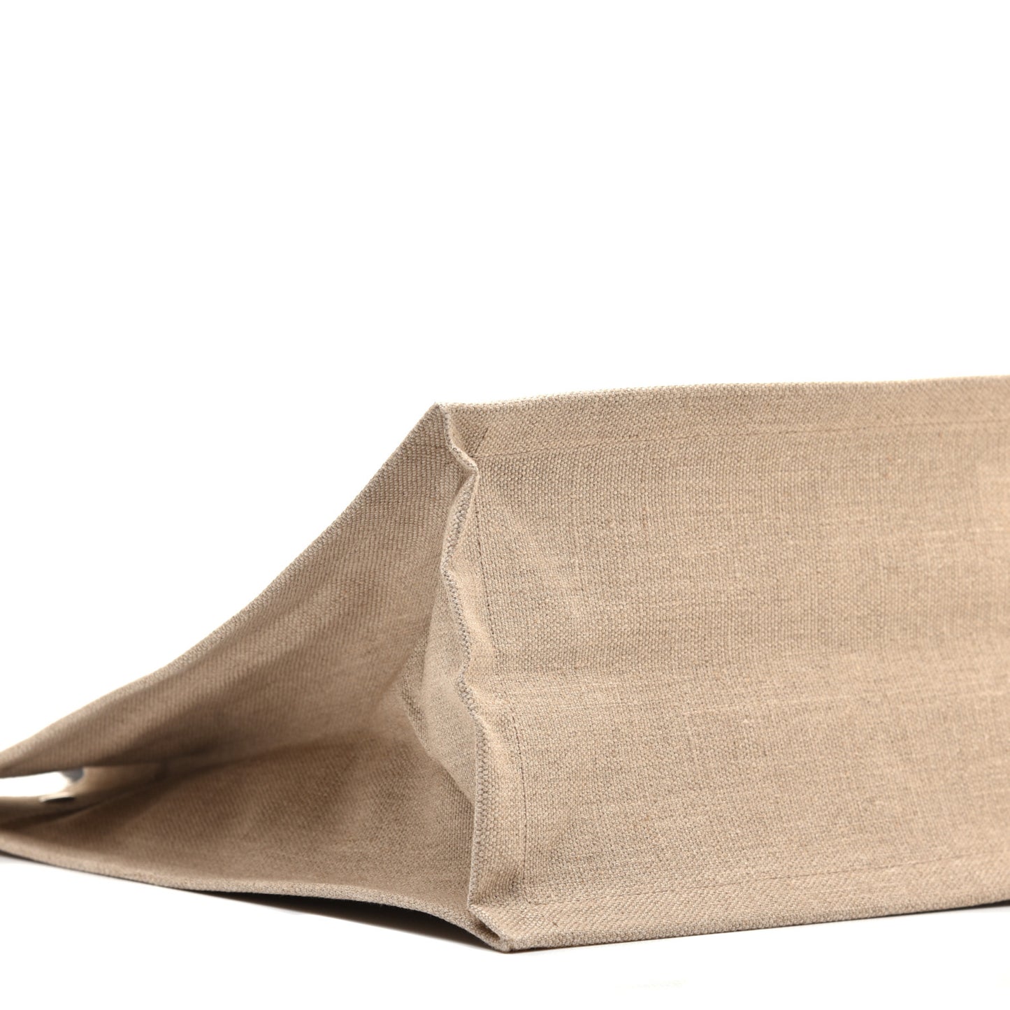 Linen Calfskin Rive Gauche Tote Optic White