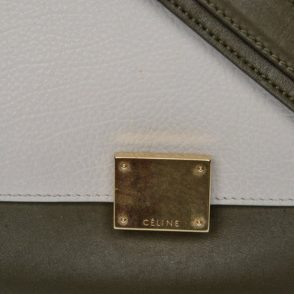 Celine Velluto Calfskin Suede Medium Tri-Color Trapeze 6 of 8