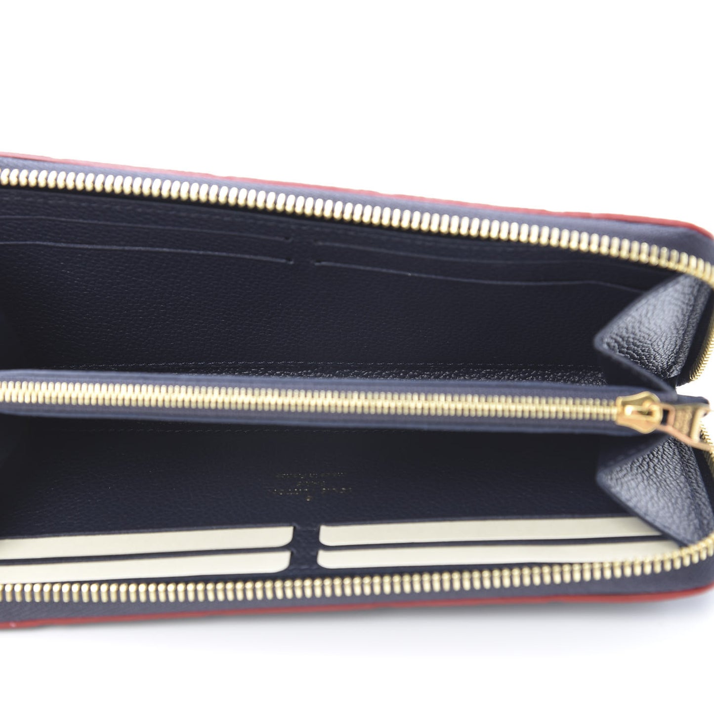 Empreinte Clemence Wallet Marine Rouge