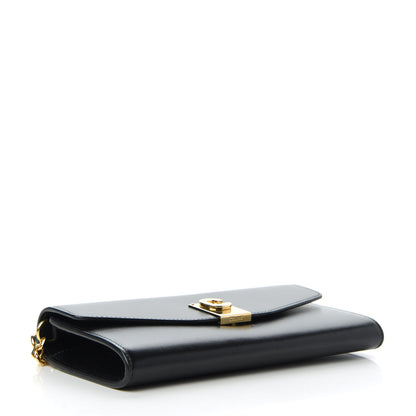 Celine Shiny Smooth Calfskin C Wallet On Chain Bag Black 4 of 10