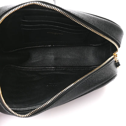 Saint Laurent Grain De Poudre Matelasse Monogram Mini Lou Camera Bag Black 5 of 11