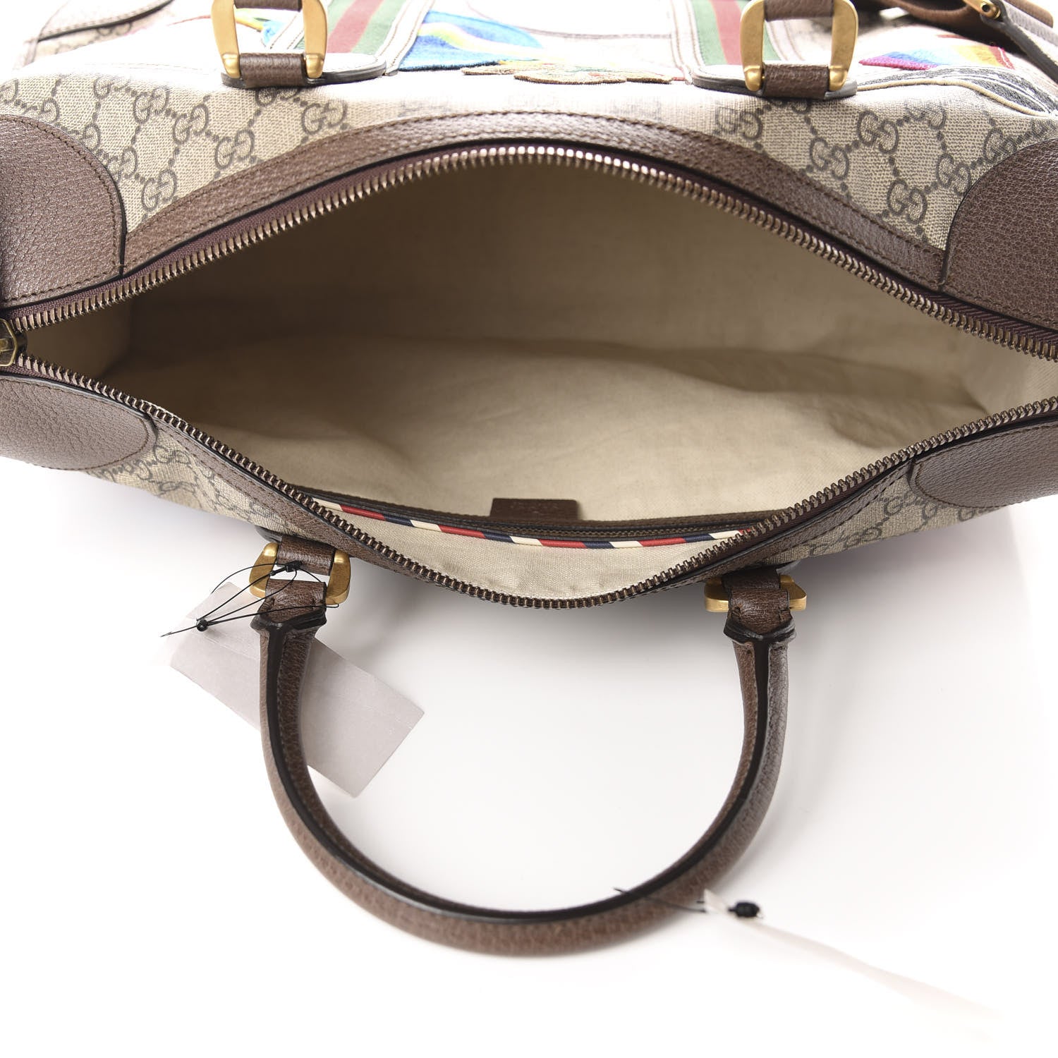 Gucci Soft GG Supreme Monogram Courrier Medium Duffle Bag Beige New Acero Multicolor 6 of 12