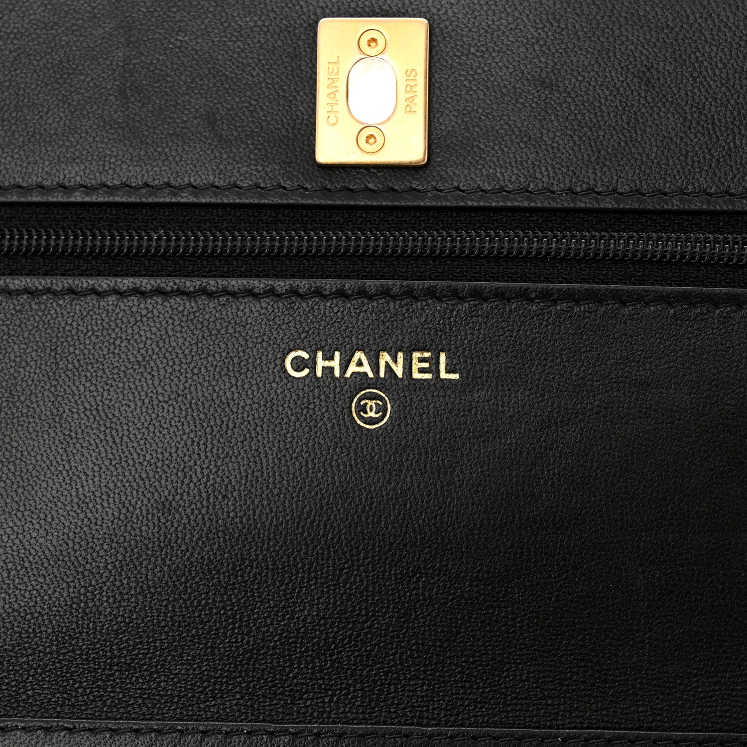 Chanel Lambskin Quilted Pearl Crush Wallet On Chain WOC Black 6 of 12