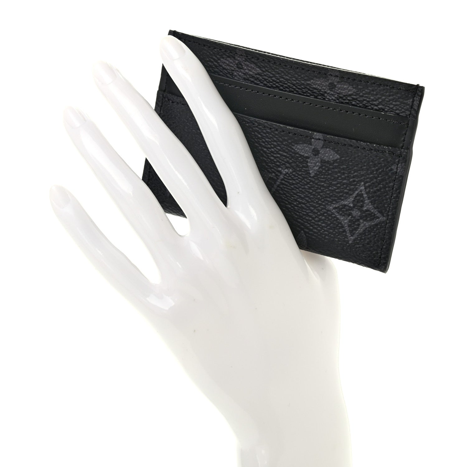 Louis Vuitton Monogram Eclipse Porte-Cartes Double Card Holder 2 of 7