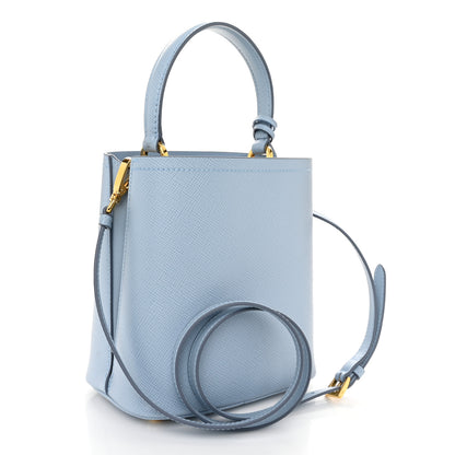 Prada Saffiano Cuir Calfskin Small Panier Bucket Bag Astrale 3 of 10