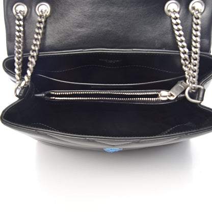 Saint Laurent Calfskin Y Quilted Monogram Small Loulou Chain Satchel Black 5 of 10