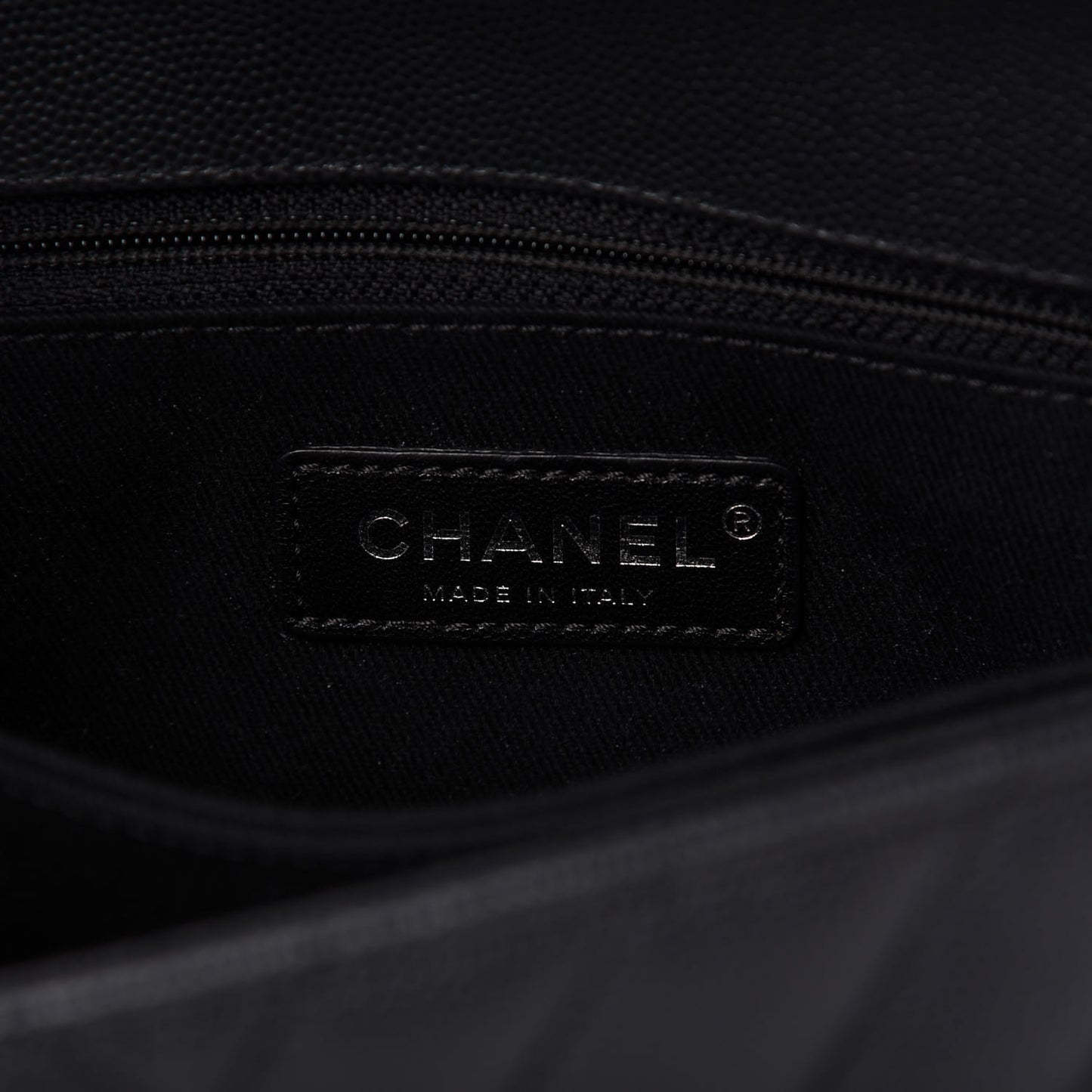 Caviar Chevron Quilted Mini Coco Handle Flap Dark Grey