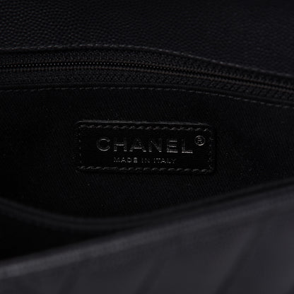 Chanel Caviar Chevron Quilted Mini Coco Handle Flap Dark Grey 8 of 11