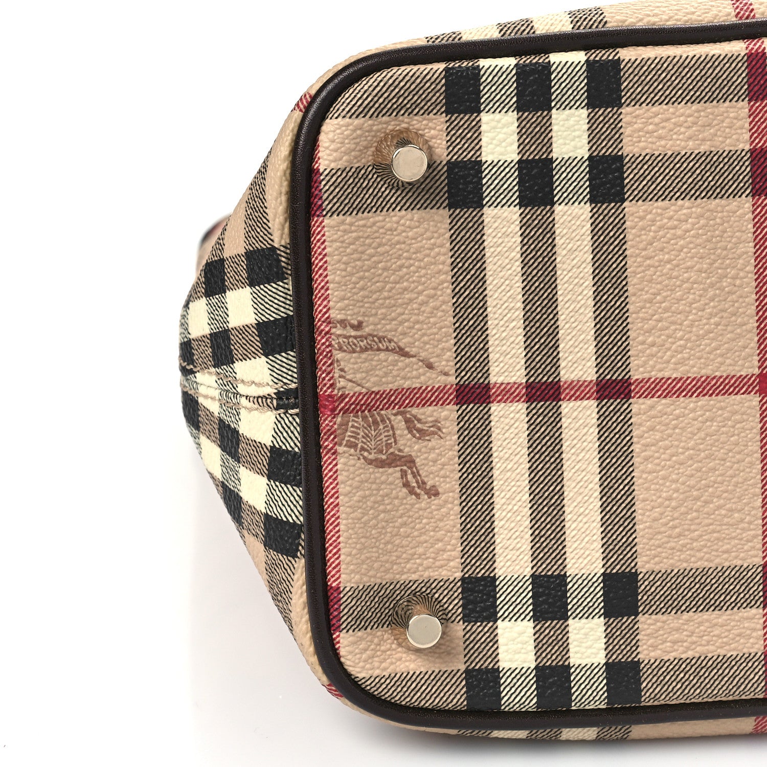 Burberry Haymarket Check Medium Regent Tote Chocolate 7 of 9