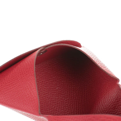 Hermes Epsom Calvi Card Case Rouge Garance 8 of 8