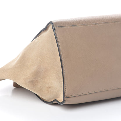 Celine Drummed Calfskin Suede Medium Trapeze Dune 9 of 10