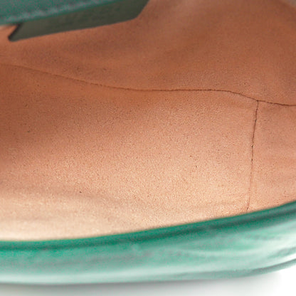 Gucci Calfskin Matelasse Super Mini GG Marmont Shoulder Bag Emerald Green 5 of 11