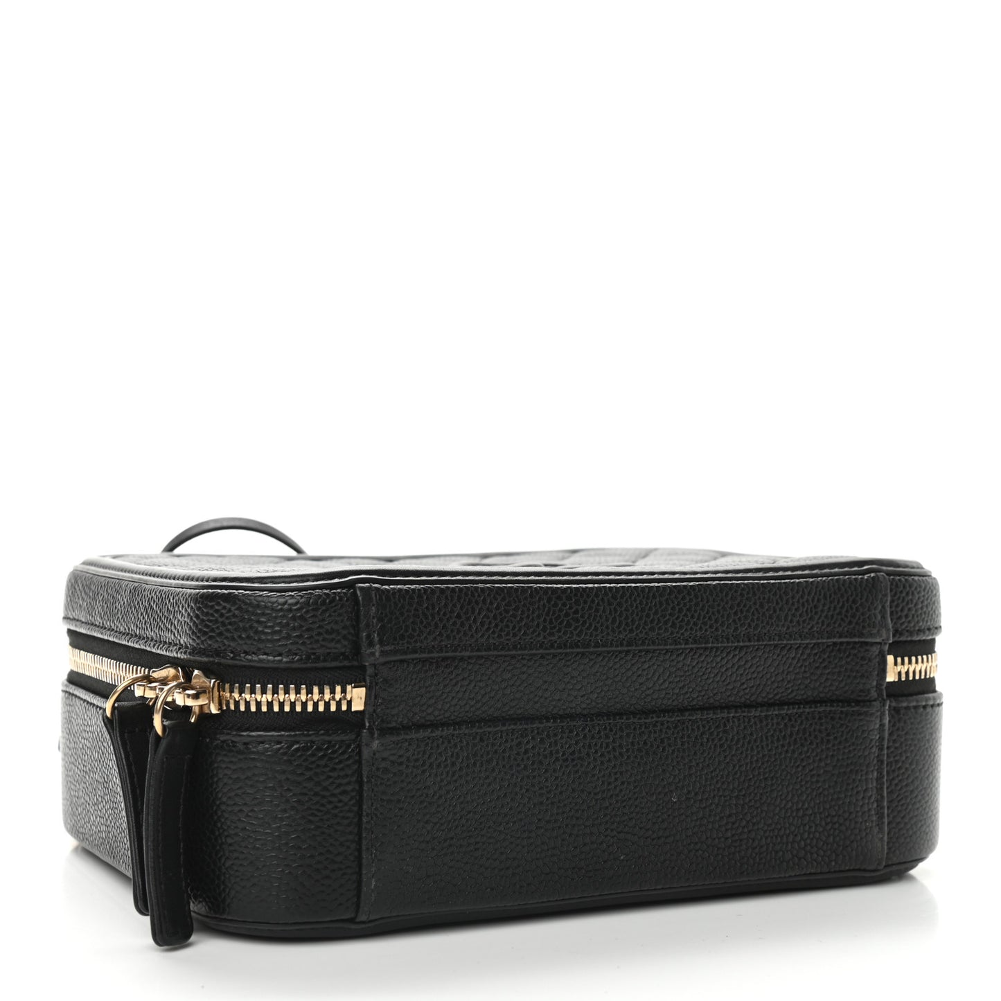 Caviar Quilted Medium CC Filigree Vanity Case Black