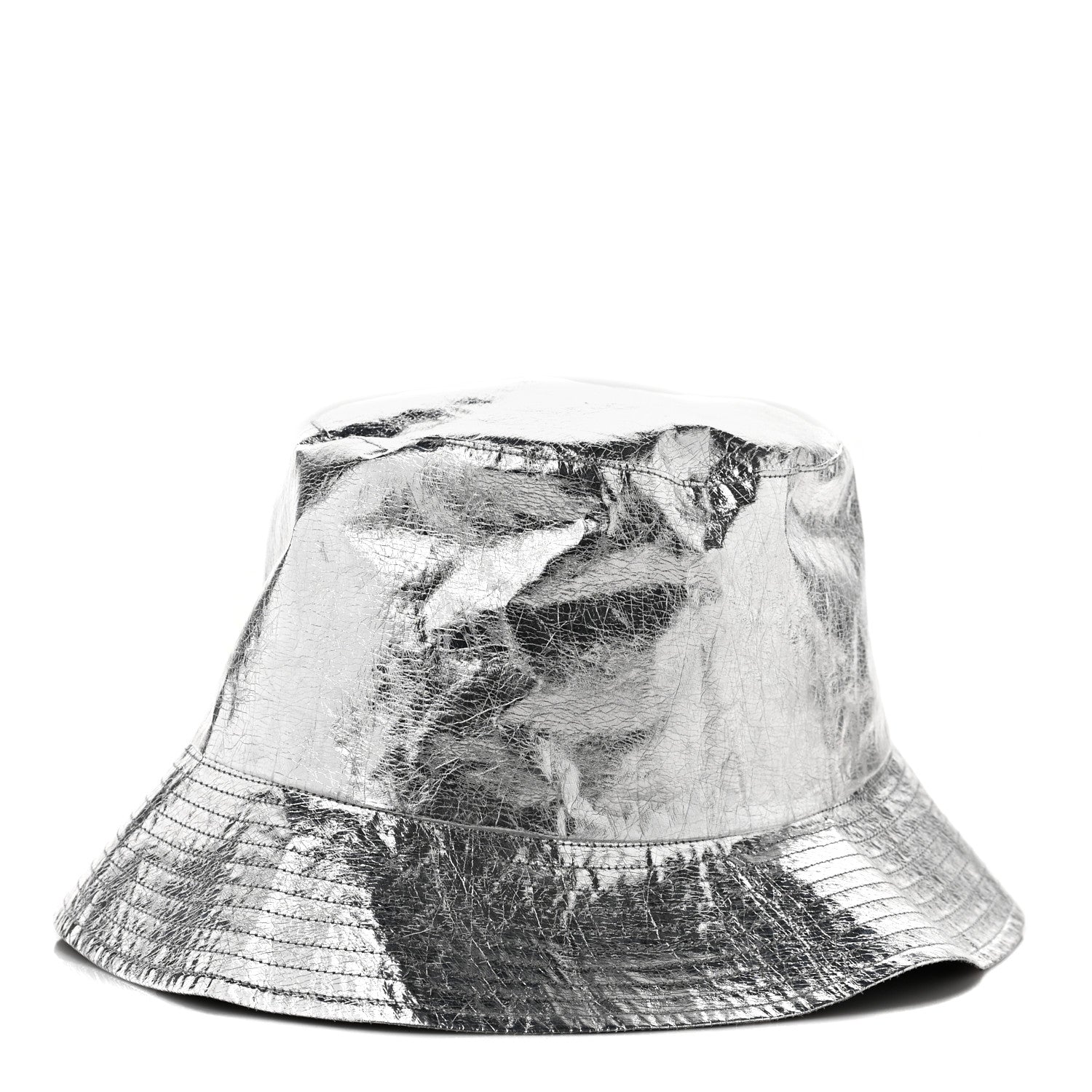 Christian Dior Metallic Oblique Reversible Teddy-D Bob Bucket Hat 58 Blue Silver 2 of 13