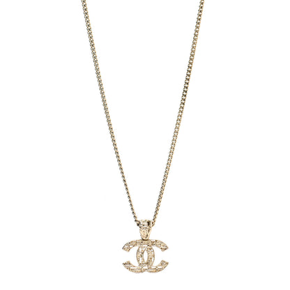 Chanel Tweed Effect CC Necklace Gold 1 of 7