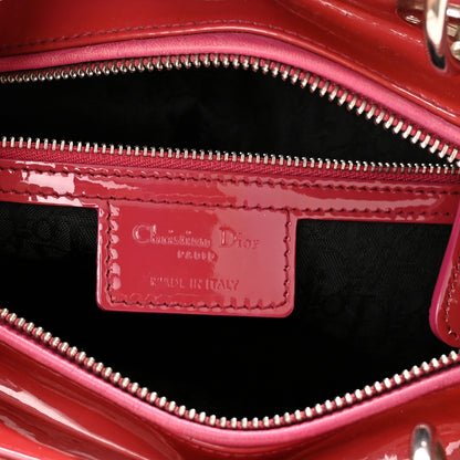 Christian Dior Patent Cannage Large Lady Dior Red 6 of 13