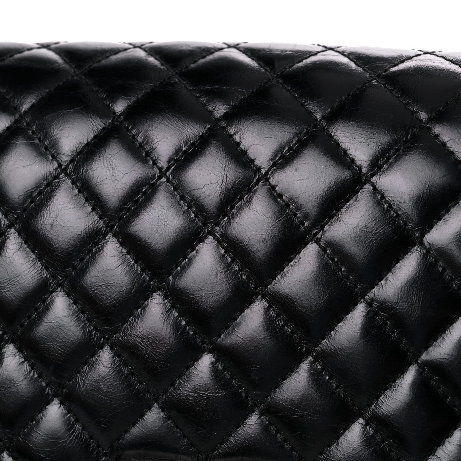 Chanel Glazed Calfskin Quilted Medium Boy Chained Flap Black 17 of 18