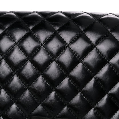 Chanel Glazed Calfskin Quilted Medium Boy Chained Flap Black 17 of 18