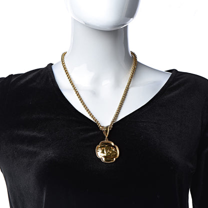 Chanel CC Chain Pendant Necklace Gold 2 of 6