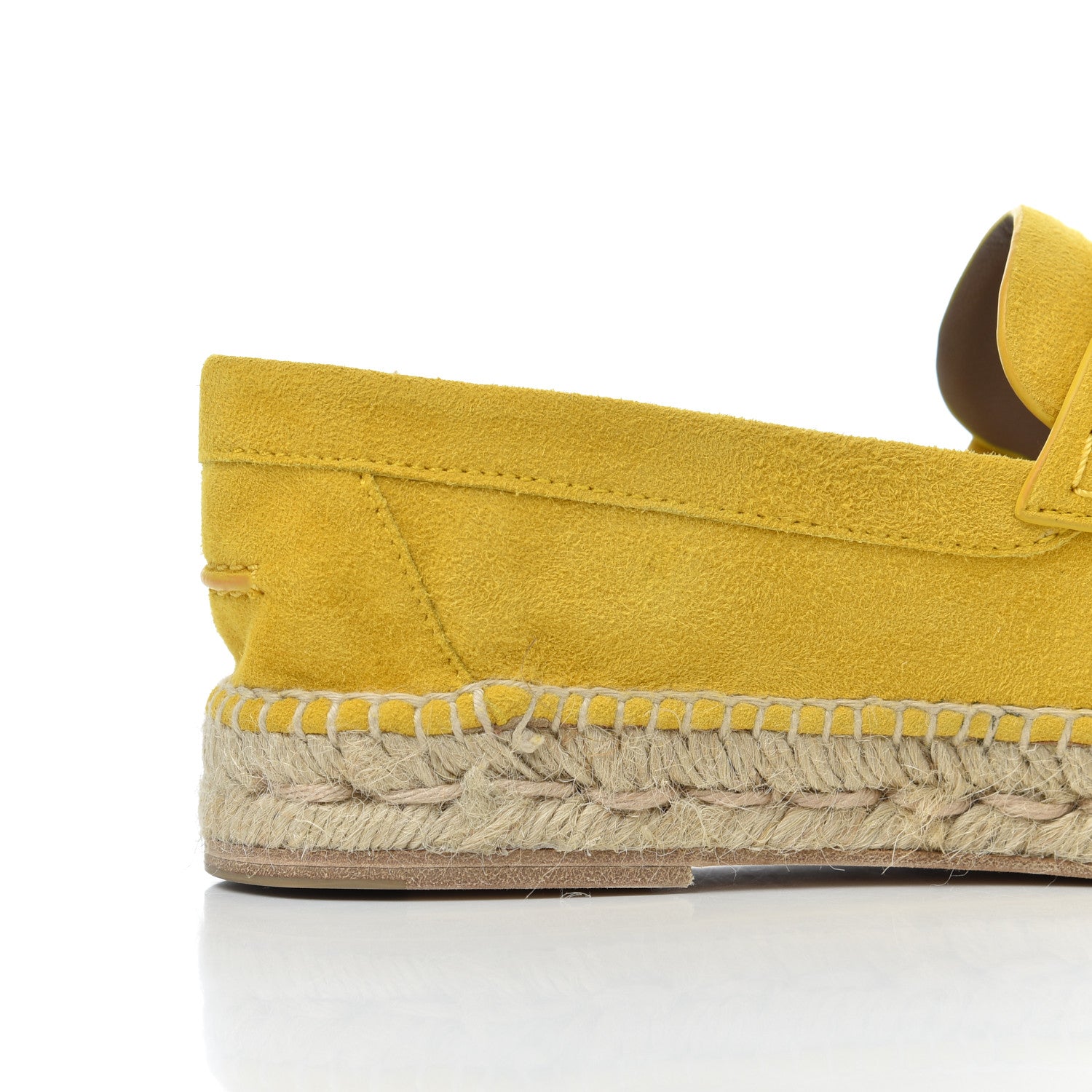 Hermes Suede Goatskin Womens Trip Espadrilles 38 Jaune Citron 12 of 18