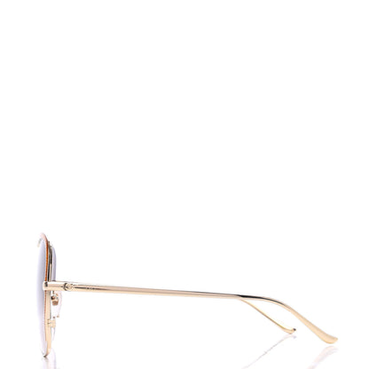 Gucci Metal Oversized Sunglasses GG0400S Gold Brown 3 of 8