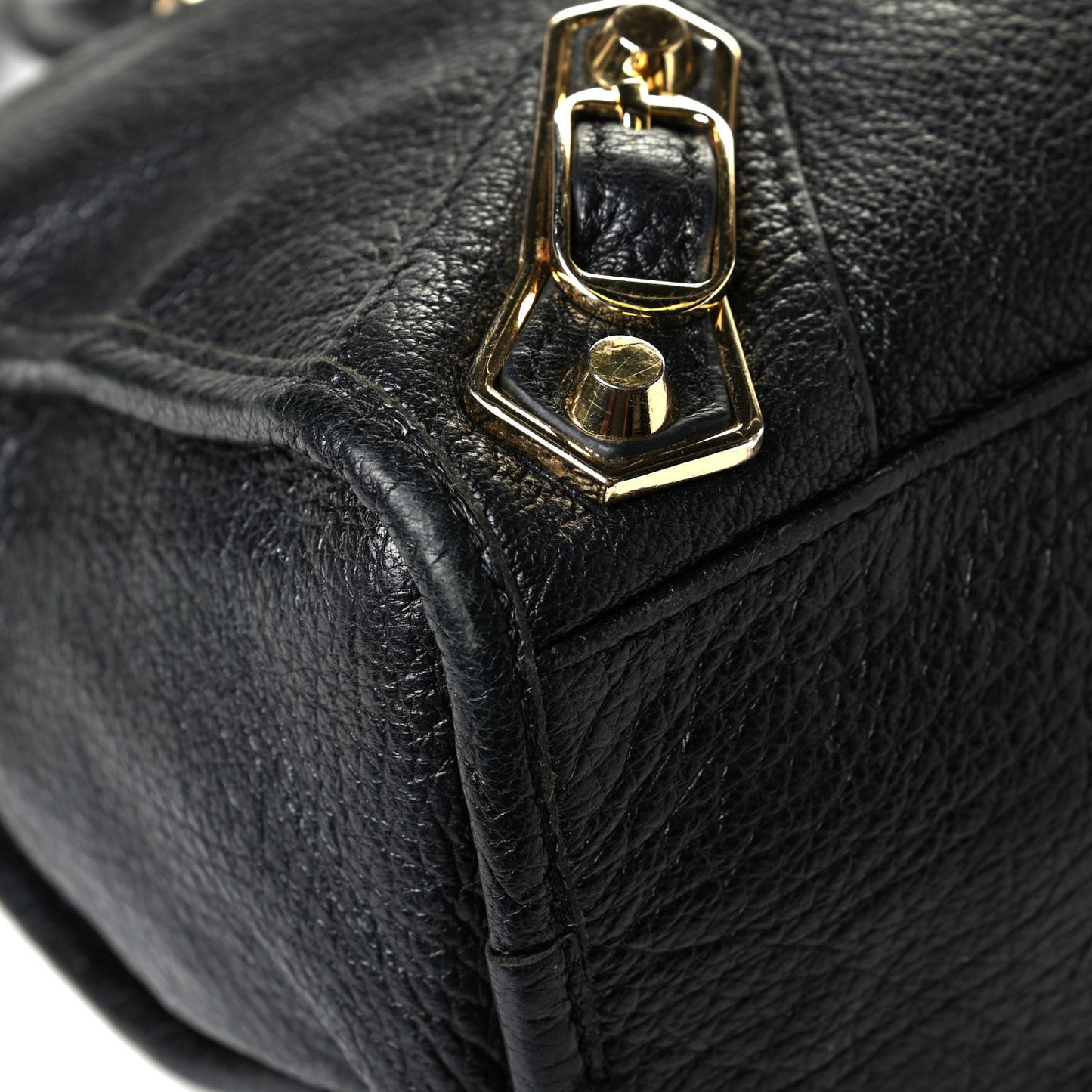 Chevre Gold Metallic Edge Hardware S City Black