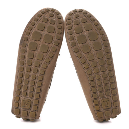 Louis Vuitton Suede Mens Arizona Car Shoe Moccasin Loafers 12 Taupe 5 of 11