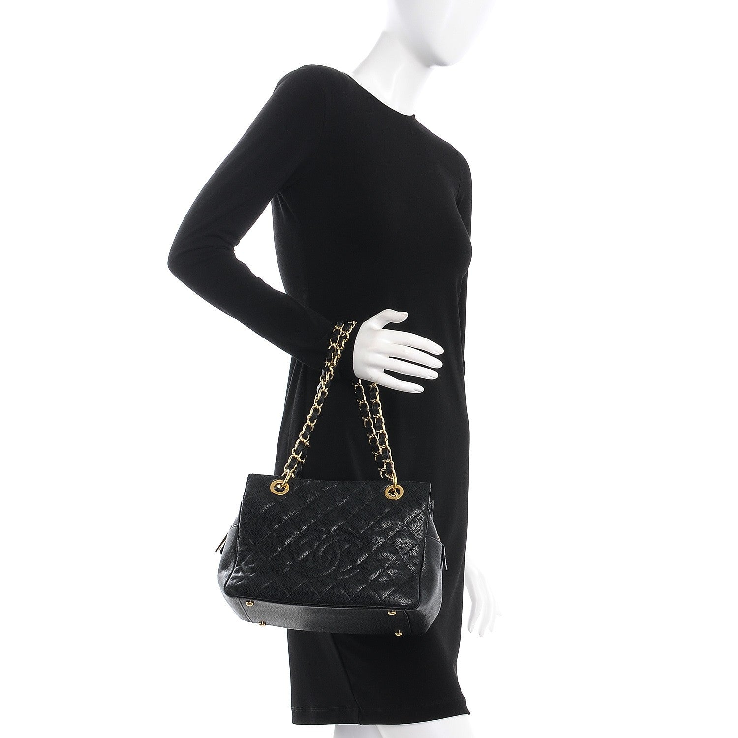 Chanel Caviar Quilted Petit Timeless Tote PTT Black 2 of 7