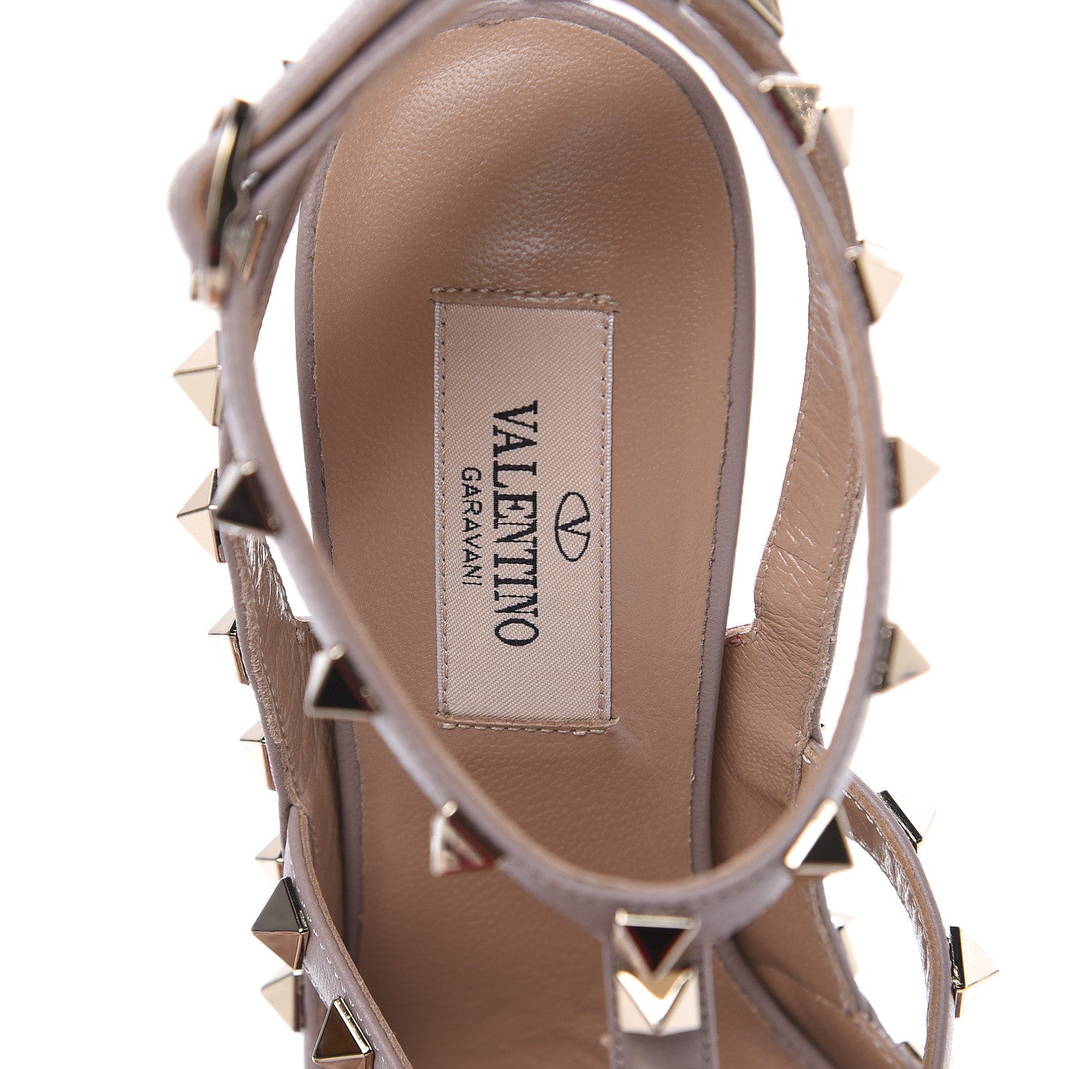 Valentino Garavani Patent Nappa Rockstud Ankle Strap 100mm Pumps 36.5 Rosso Valentino Poudre 7 of 8