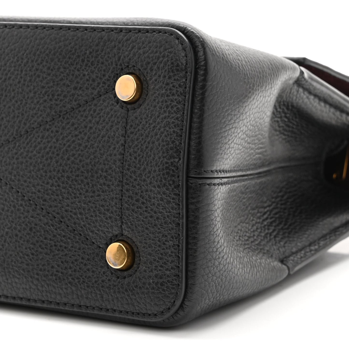 Small Classic Grain Calfskin Mini Seaton Black