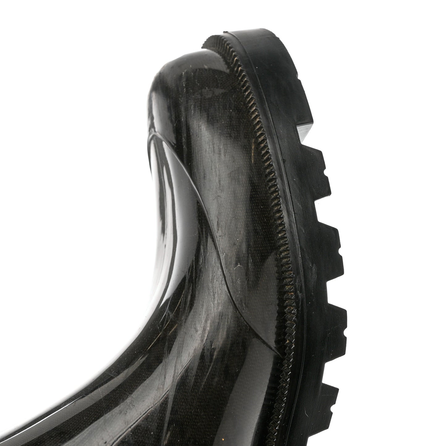 Rubber Monogram Rain Boots 36 Black
