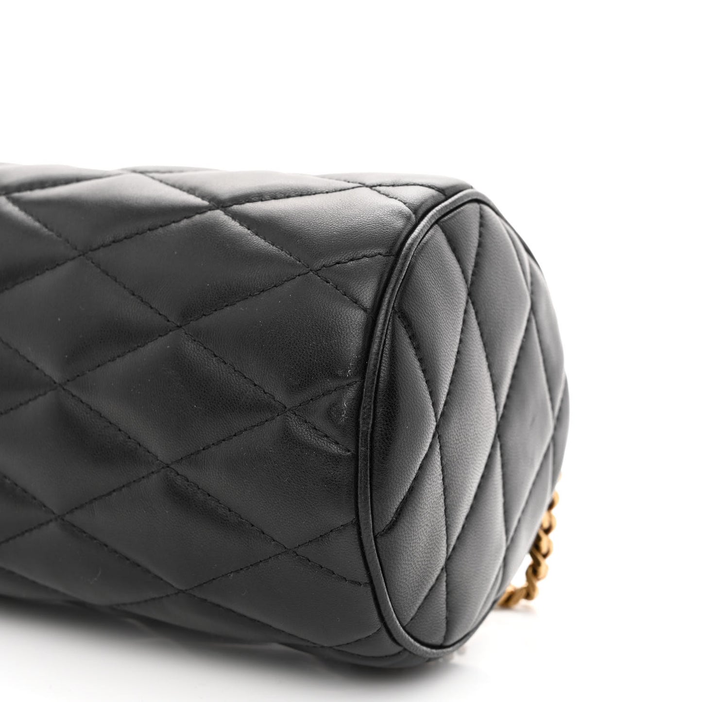 Lambskin Monogram Small Sade Tube Bag Black