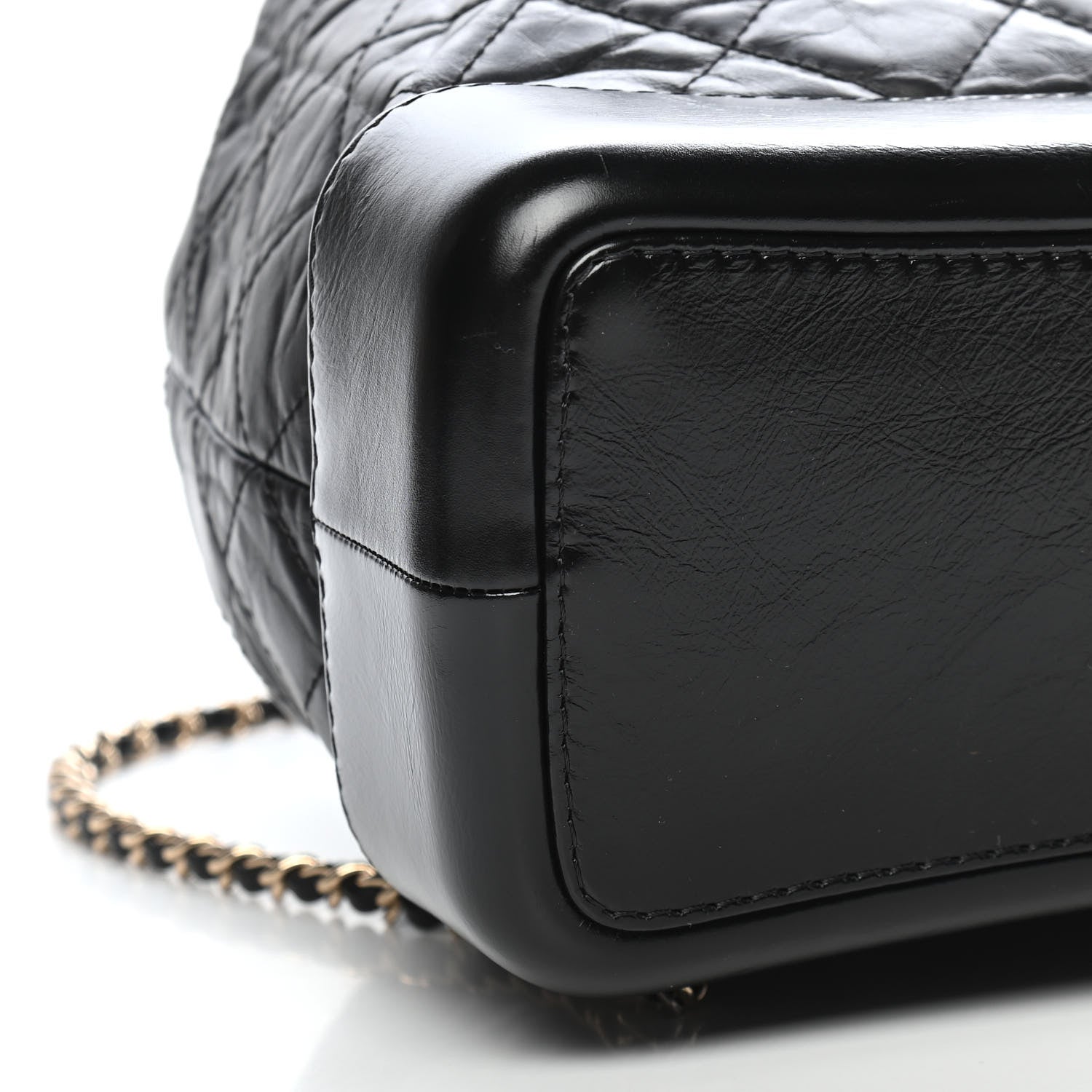 Chanel Aged Calfskin Quilted Gabrielle Backpack Black 8 of 9