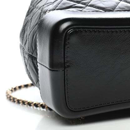 Chanel Aged Calfskin Quilted Gabrielle Backpack Black 8 of 9