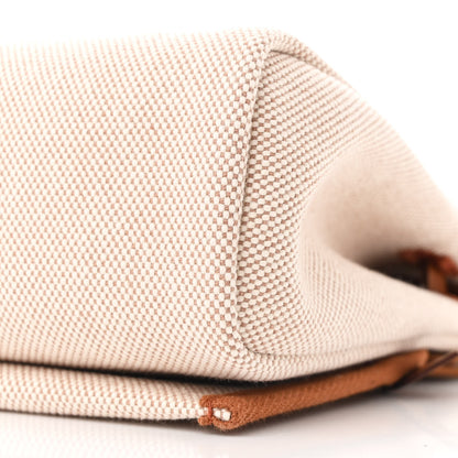 Hermes Military Toile Vache Hunter Herbag Zip Retourne 20 Ecru Beige Fauve 10 of 11