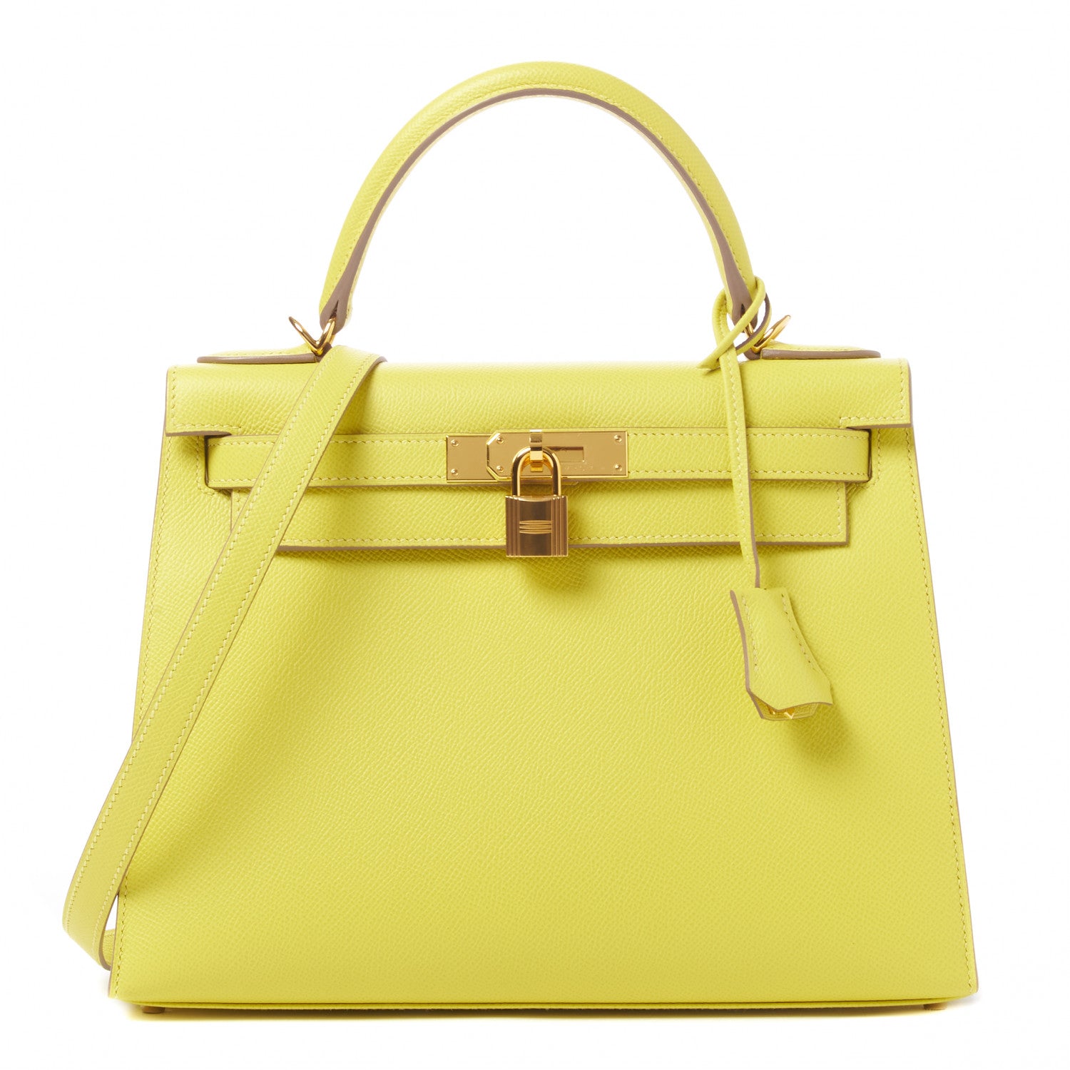 Hermes Epsom Kelly Sellier 28 Lime 1 of 33