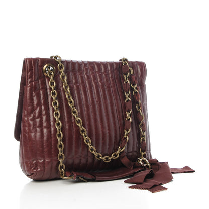 Lanvin Soft Calfskin Quilted Medium Happy Shoulder Bag Bordeaux 3 of 6
