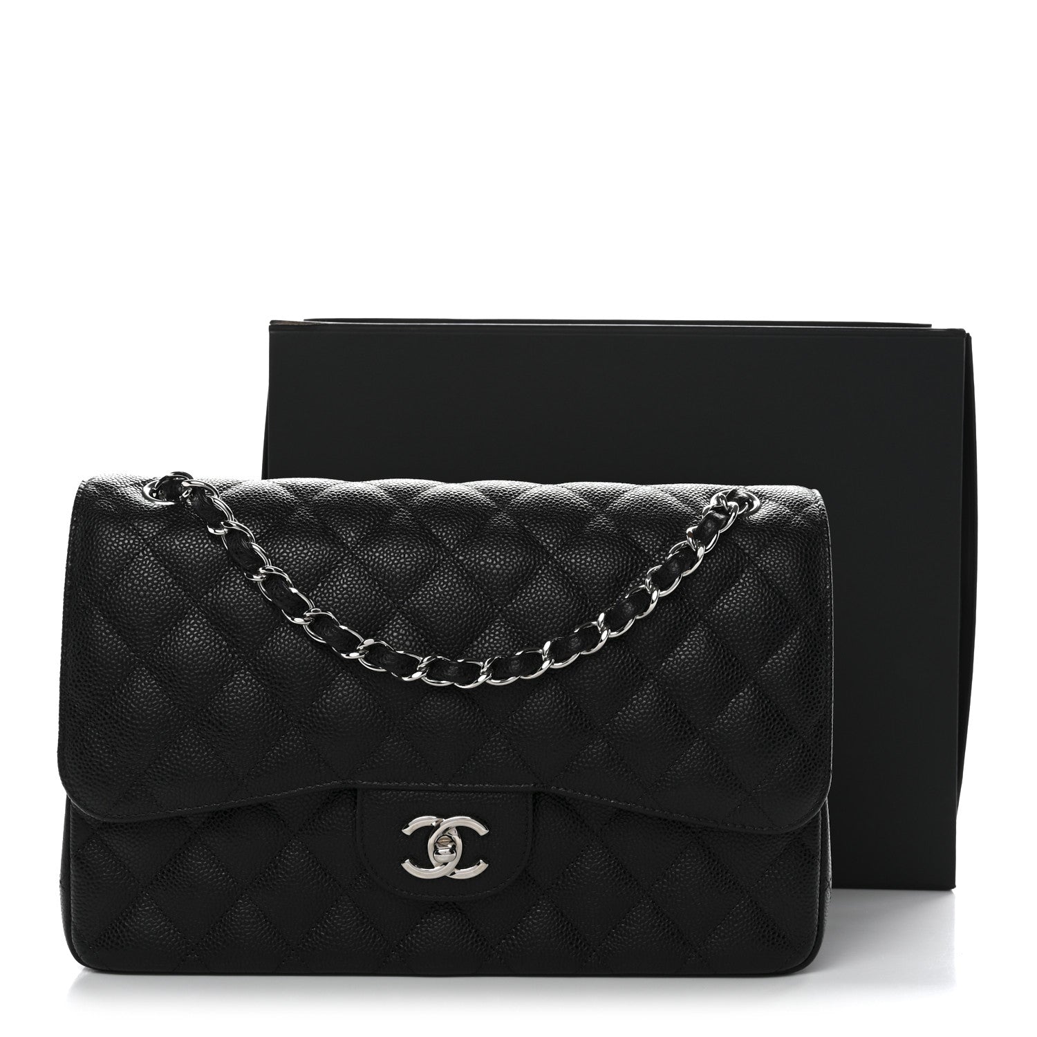 Chanel Caviar Quilted Jumbo Double Flap Black 11 of 11