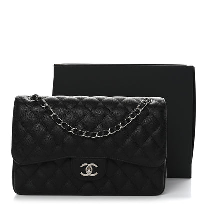 Chanel Caviar Quilted Jumbo Double Flap Black 11 of 11
