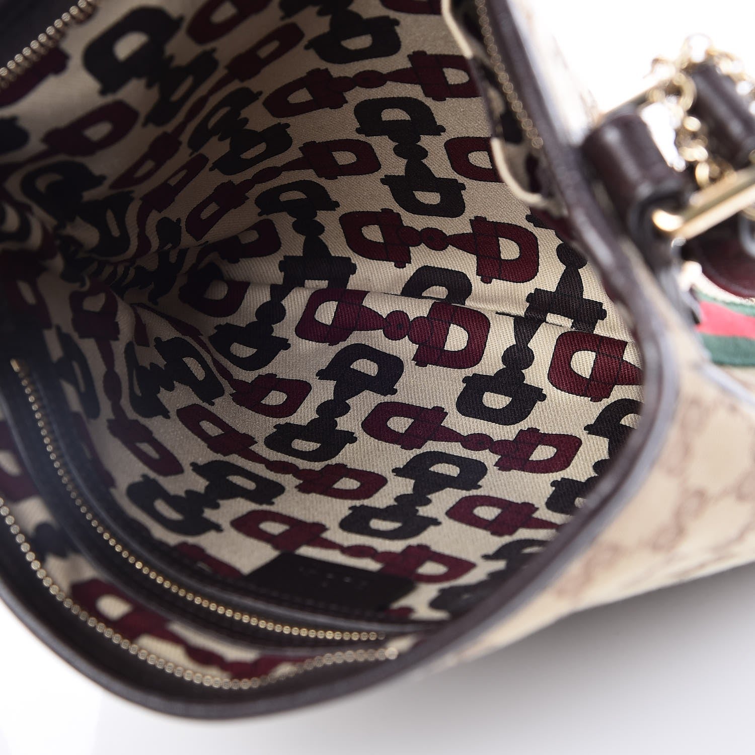 Gucci Monogram Web Jolicoeur Charms Messenger Dark Brown 5 of 7